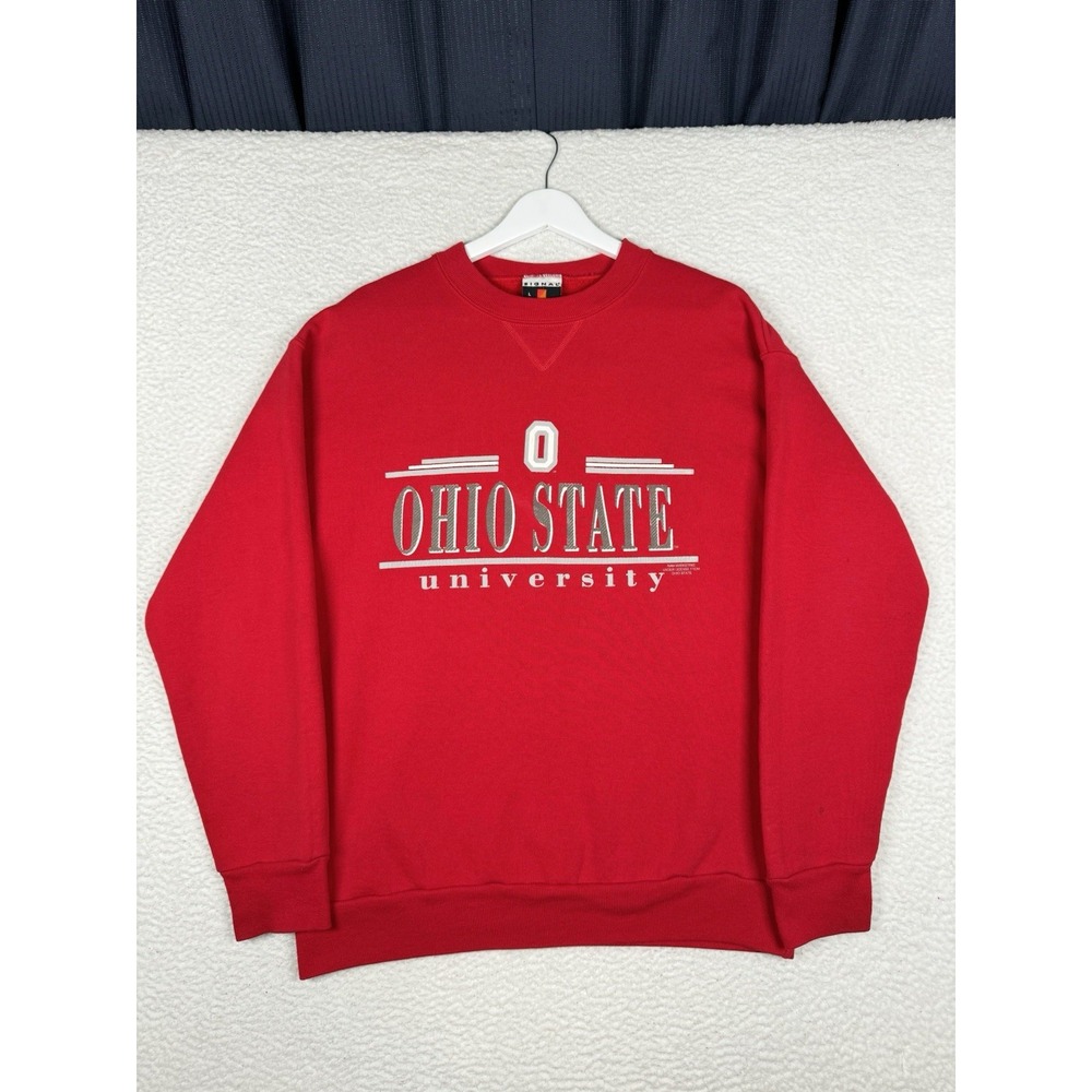 Vintage 90s OHIO STATE UNIVERSITY Sweatshirt Red - Signal Sports - Men's Large
